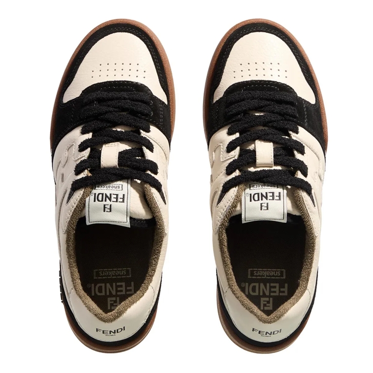Fendi Sneaker Crosta Black White Low Top Sneaker