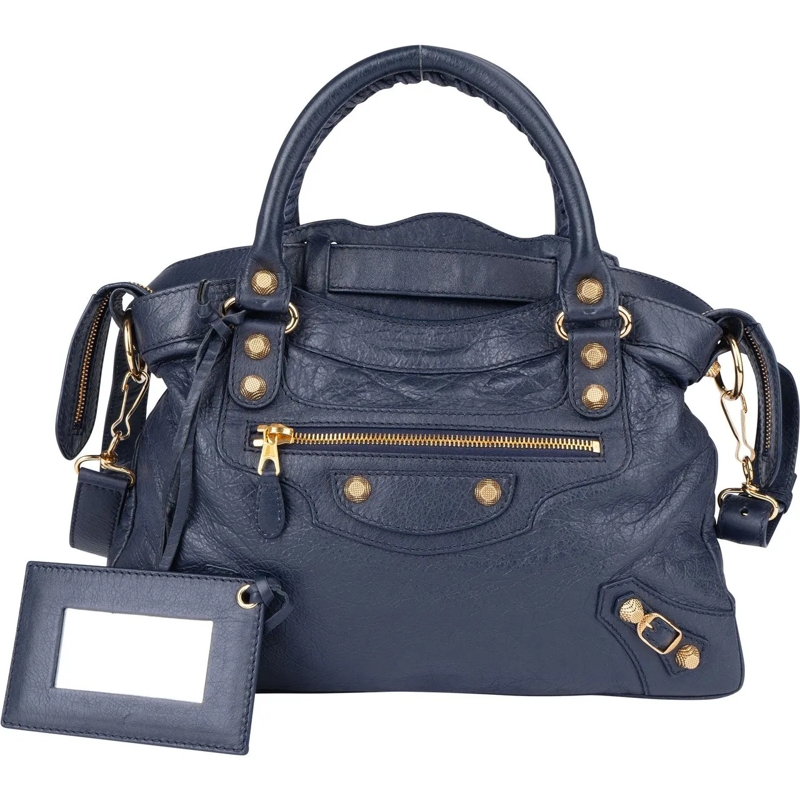 Balenciaga Tote Balenciaga Blue Leather City Handbag blau