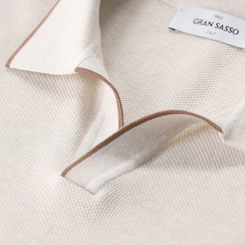 Gran Sasso  Poloshirt aus Baumwolle blau(Image 3)