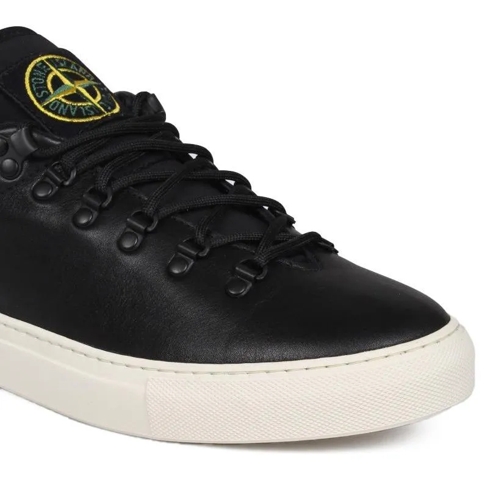 Stone Island sneaker basse Leather Sneakers Black (Image 4)