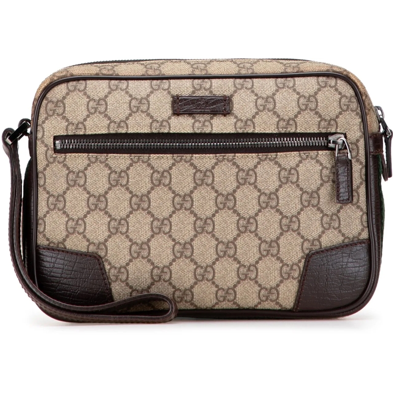 Gucci Pochette GG Supreme Web Clutch braun