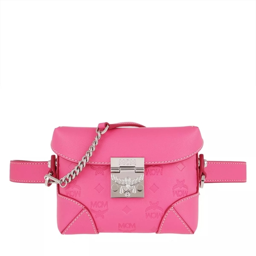 MCM Small Belt Bag Leather Sugar Pink Crossbody Bag
