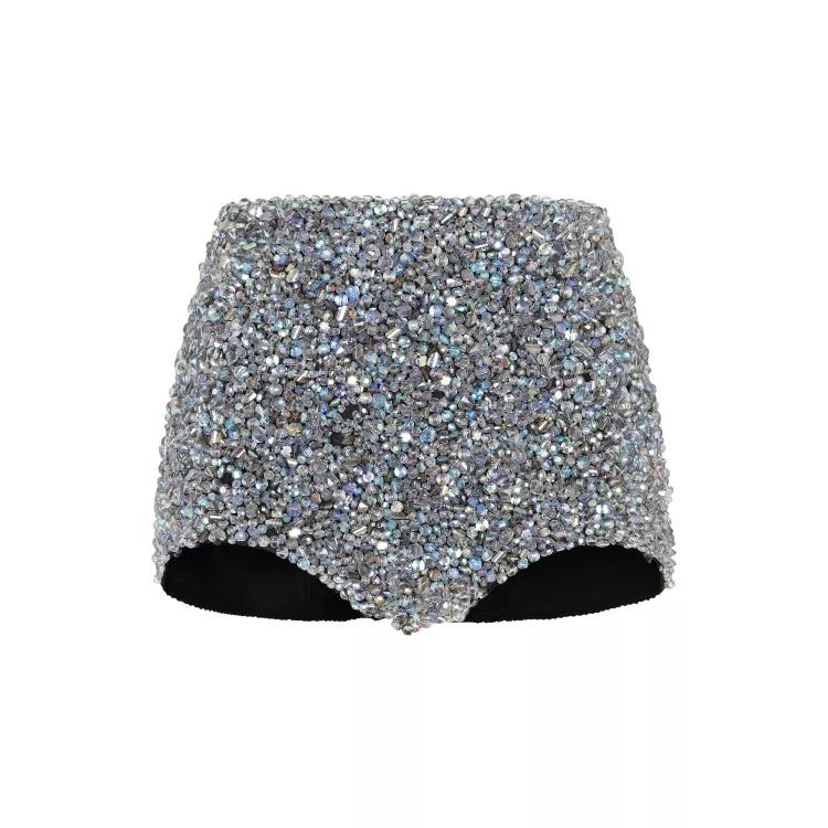 Dolce&Gabbana - Embroidered Crystals Shorts - Größe 40 - multi