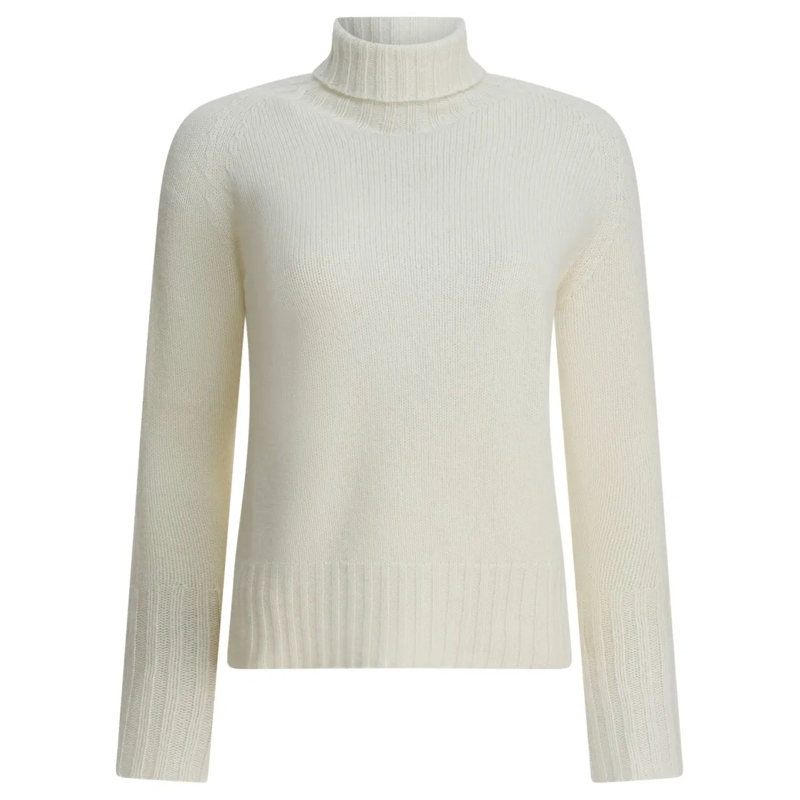 Drumohr Pull à col roulé High Turtleneck Cashmere Knit Sweater Grey