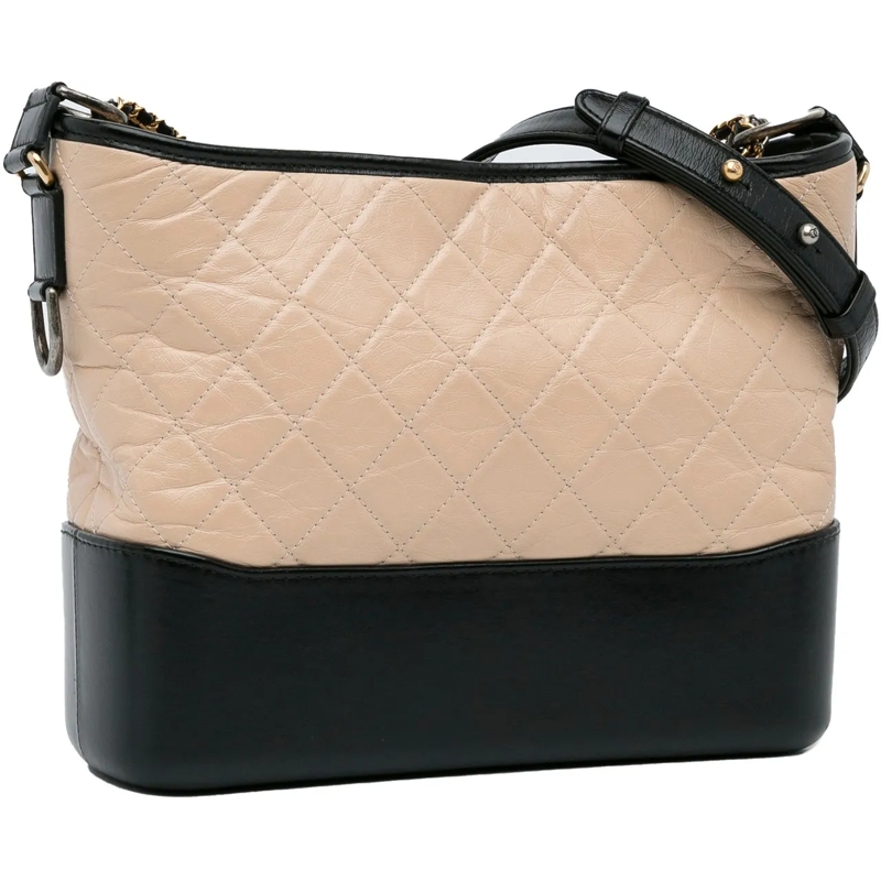 Chanel Schultertasche Medium Bicolor Lambskin Gabrielle Crossbody braun