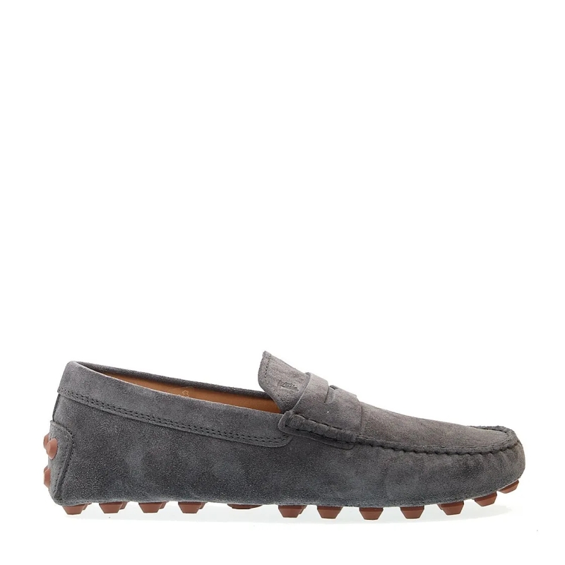 Tod's Loafer Bubble Moccasin In Gray Suede Grey