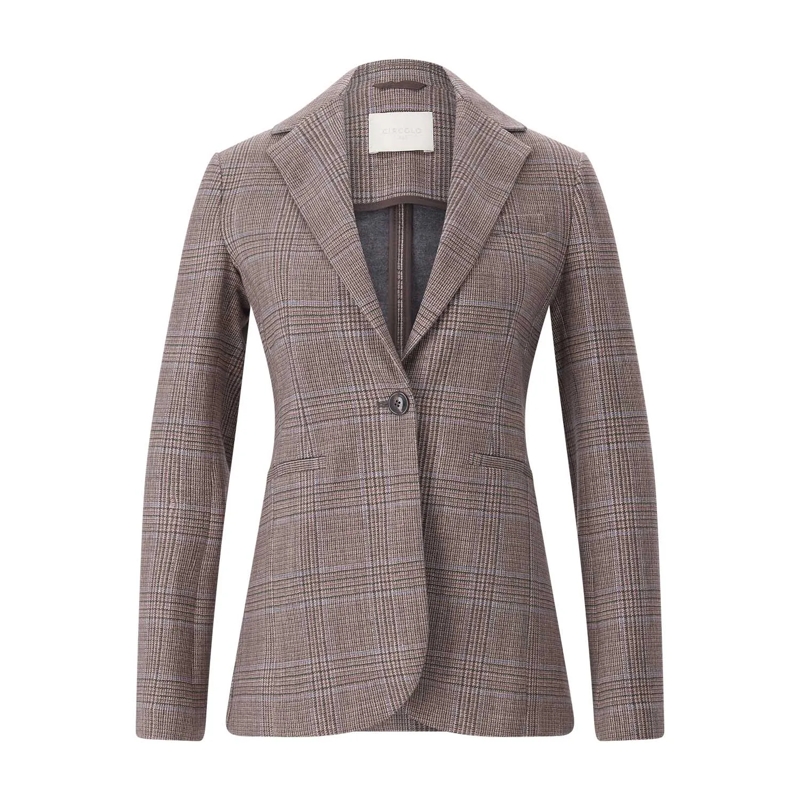 fashion Blazer Blazer aus Baumwoll-Mix braun