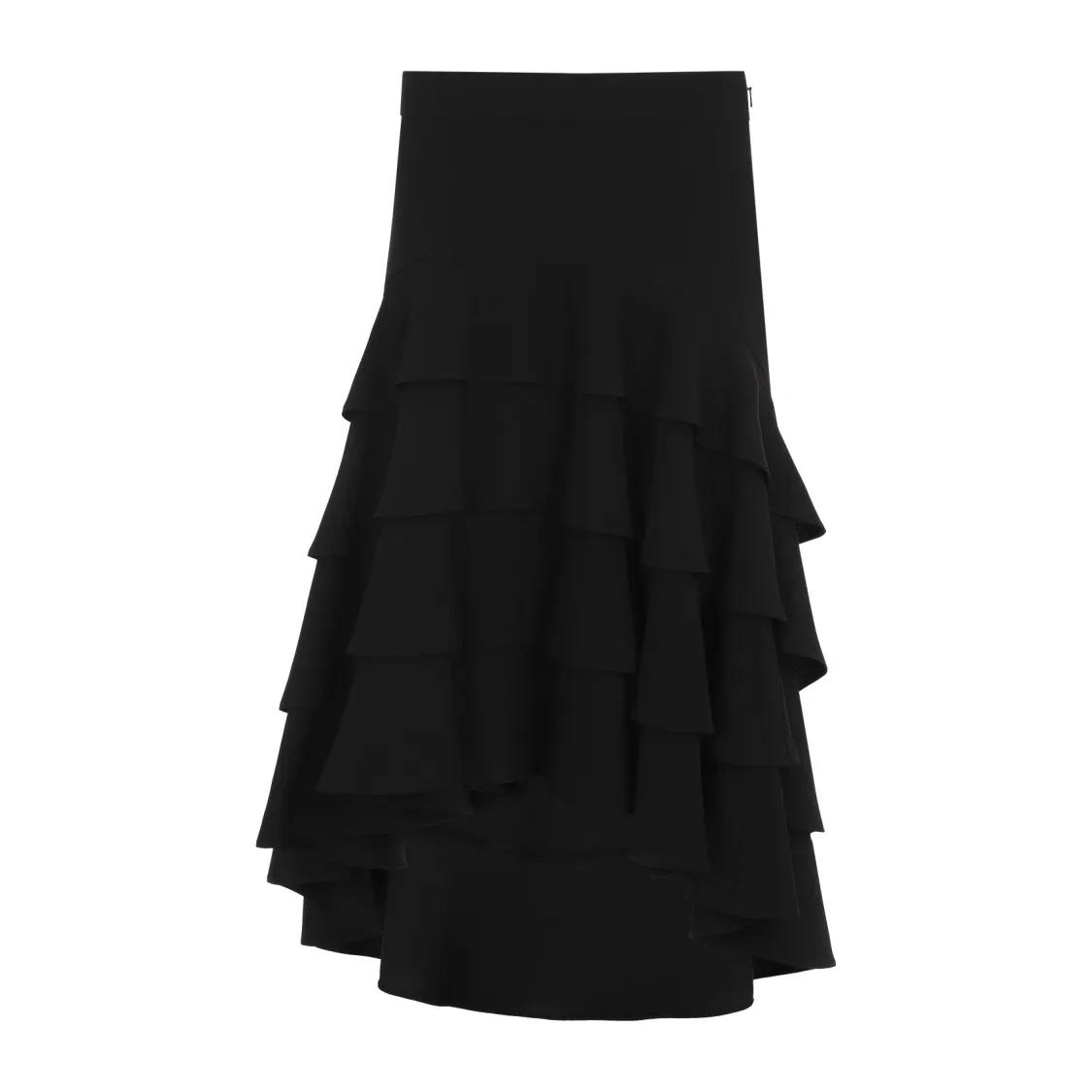 Moschino - Black Envere Satin Skirt - Größe 40 - schwarz