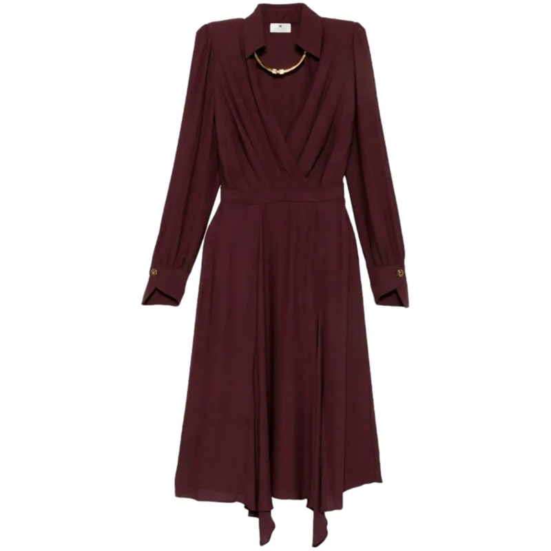 Elisabetta Franchi Robe midi Dresses Merlot rot