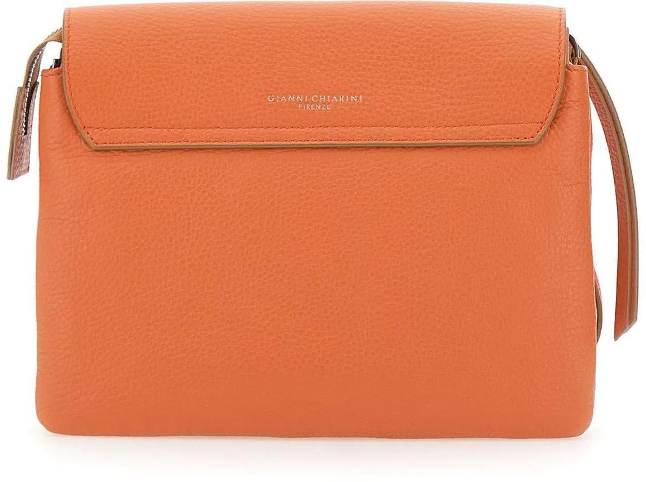 Gianni Chiarini Oranje Leren Schoudertas Orange Dames