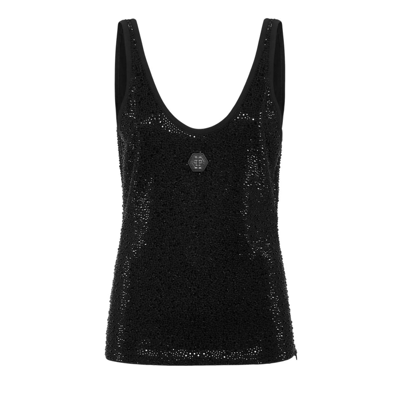 Philipp Plein Top Tank-Top Verziert schwarz
