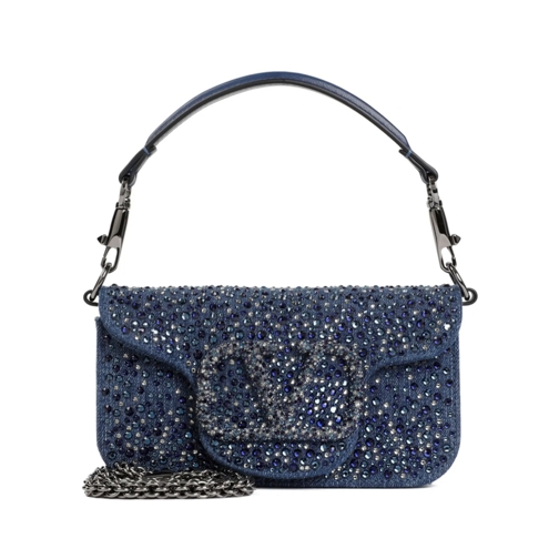 Valentino Schultertasche Blue Locò Small Shoulder Bag Blue