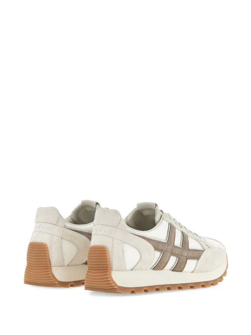 Thumbnail - Hogan Low-Top Sneaker - Mesh Design Sneakers With Suede Trim - Gr. 10 - in Weiß - für Damen