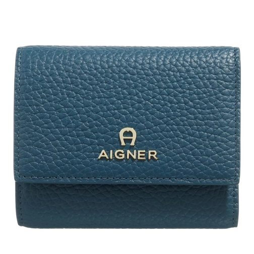 AIGNER Ivy Oceanic Blue Tri-Fold Wallet