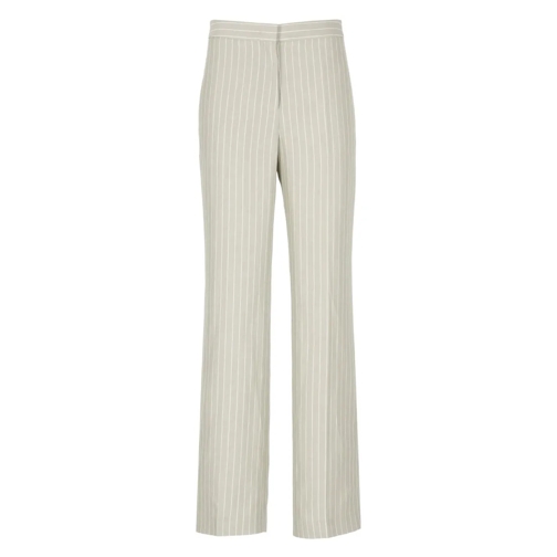Fabiana Filippi  Grey Linen And Viscose Pants Grey