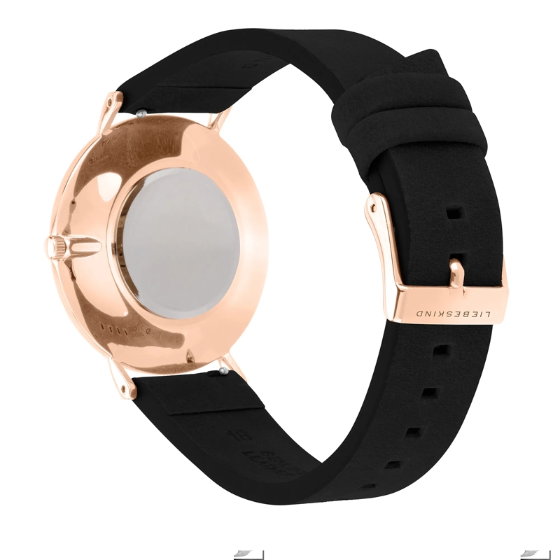 Liebeskind Berlin Quarzuhr Echtleder Clean Glamour schwarz(Image 3)