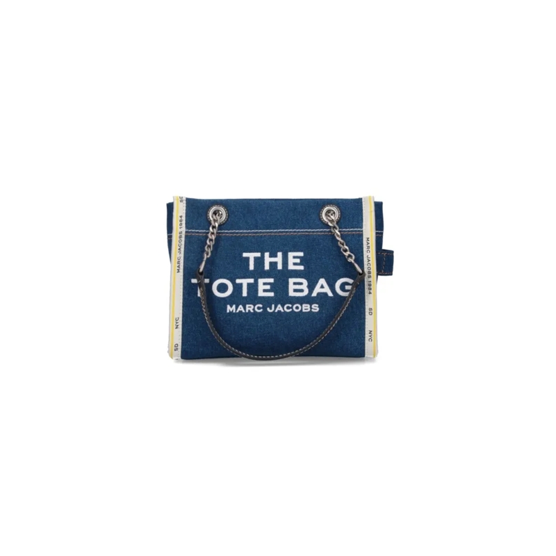 Marc Jacobs Fourre-tout Small Tote Bag "The Denim Chain" – Blue Blue
