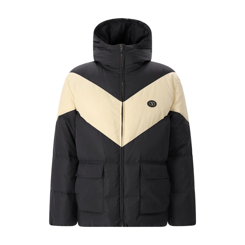 Valentino Garavani Veste de transition Daunenjacke mit Logo-Detail schwarz