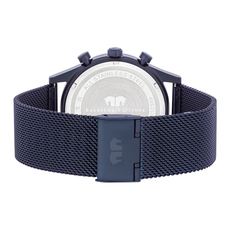 Rhodenwald & Söhne Automatikuhr Herren Armbanduhr Goodwill Edelstahl blau(Image 5)