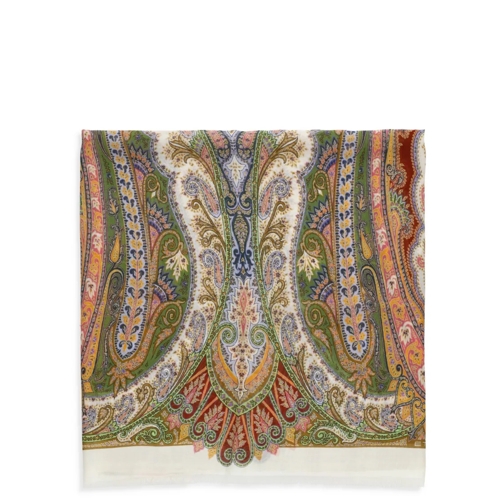 Etro Leichter Schal Multicolor Paisley Print Cashmere And Silk Etro Sc Multicolor