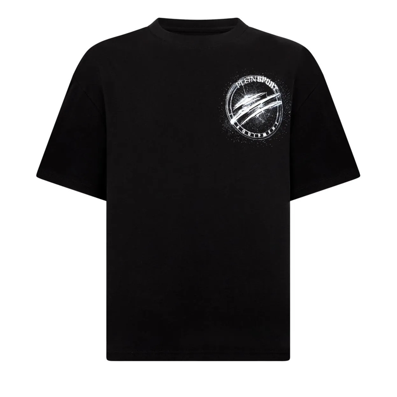 Plein Sport T-Shirt Round Neck T-Shirt Chrome Scratch Edition schwarz