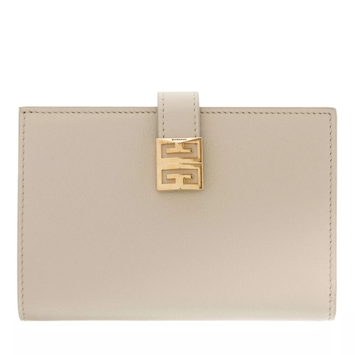 Givenchy 4g Wallet Leather Beige Tvåveckad plånbok