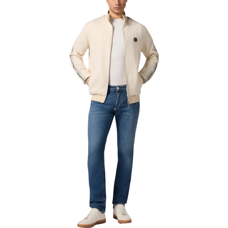 Philipp Plein Daunenjacke Tracksuit Jacket Monogram Monogram beige(Image 4)
