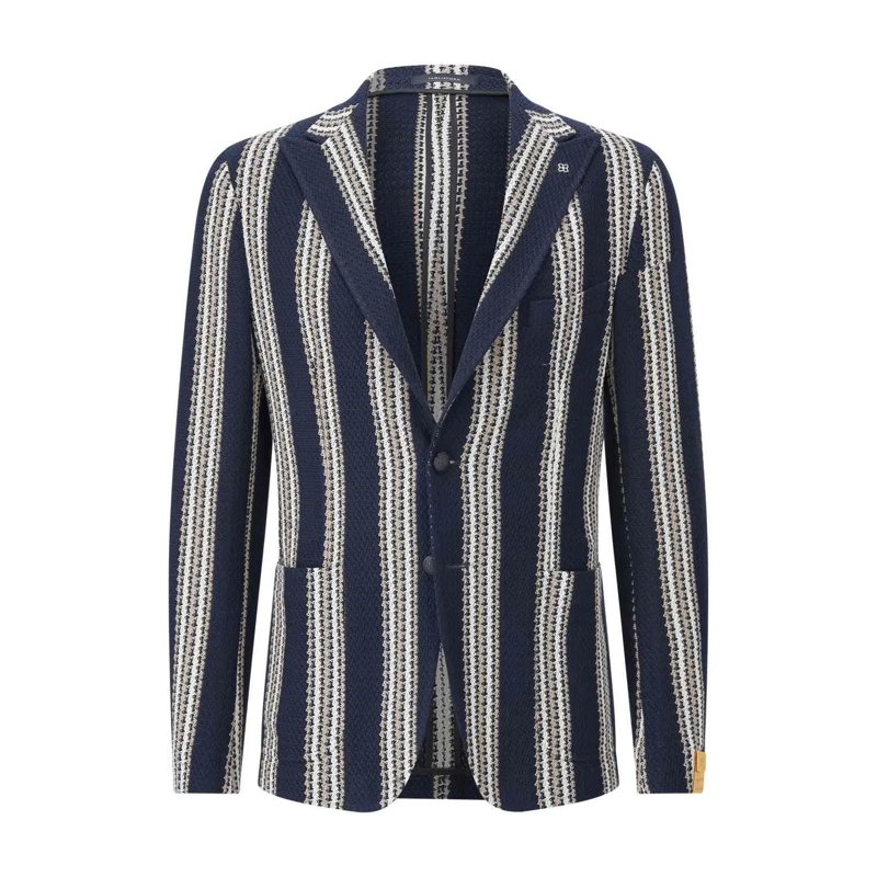 Tagliatore Veste de costume Sakko Derrick aus Baumwolle Dunkelblau