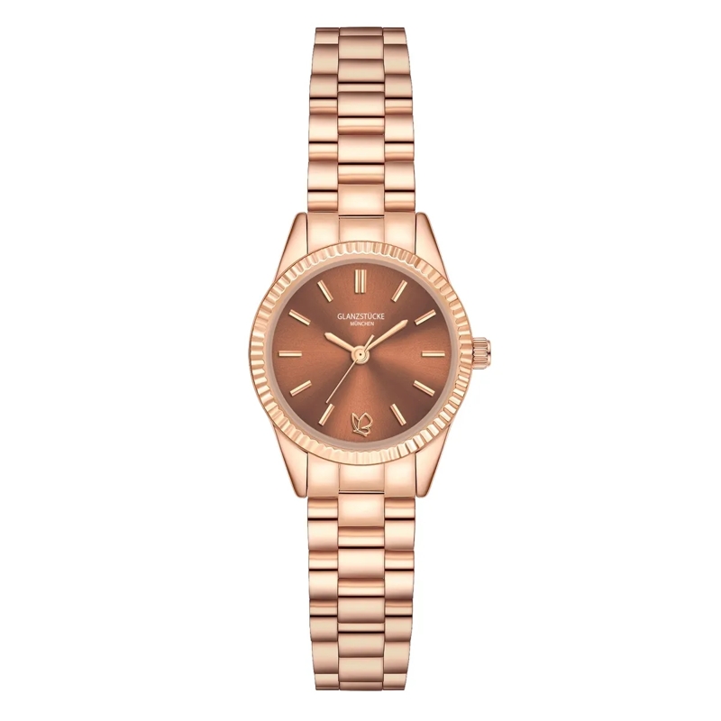 Glanzstücke München Automatikuhr Damen Armbanduhr Edelstahl rosegold