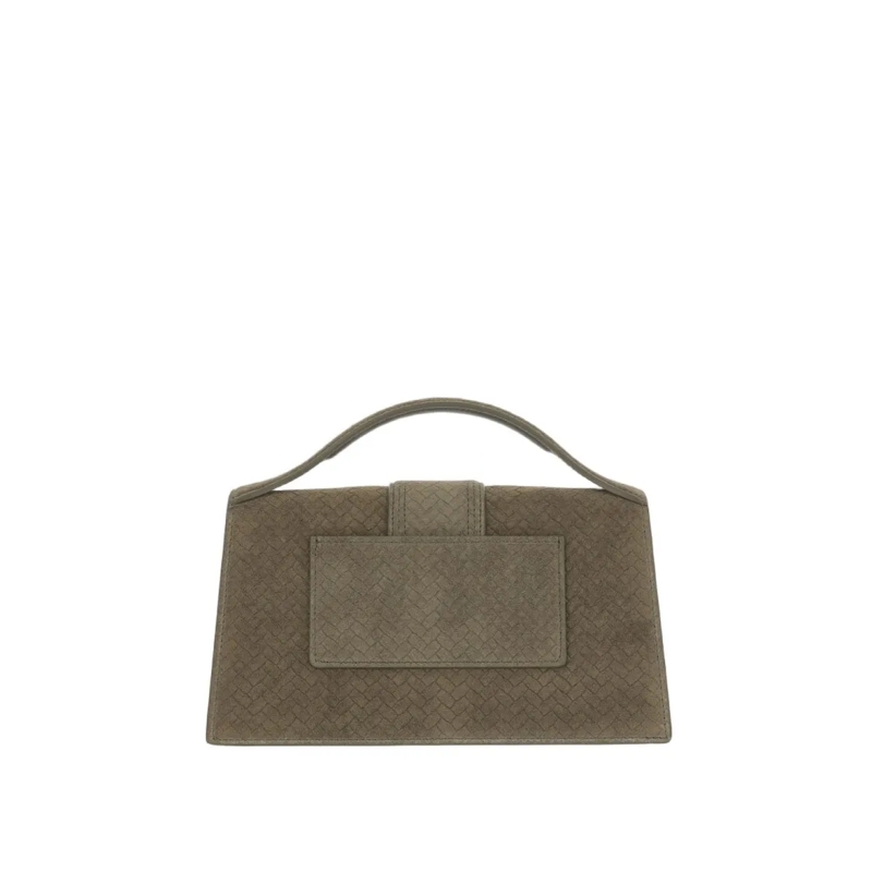 Jacquemus Sac à bandoulière Structured Suede Leather Le Bambino Bag Grey(Image 3)