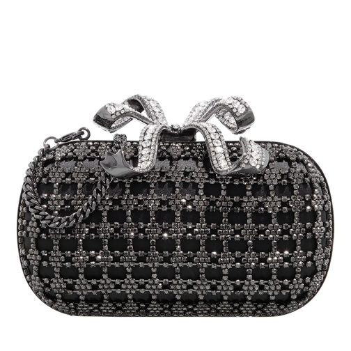 Self Portrait Black Crystal Clutch Bag Black Borsetta clutch