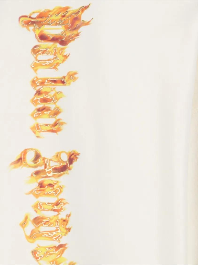 スウェット・トレーナー Palm Angels Burning Monogram Print Sweatshirt Palm Angels Burning Palm Printed Sweatshirt – Off-White Neutrals