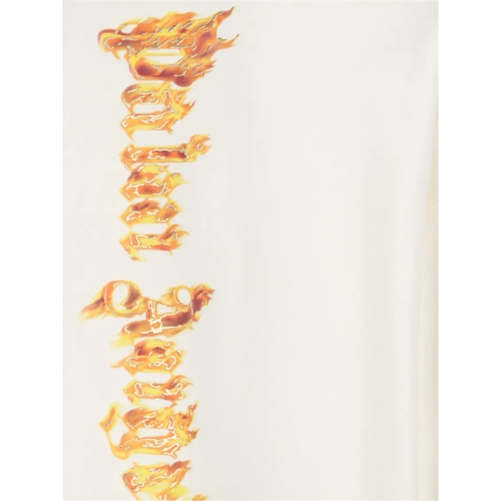 スウェット・トレーナー PALM ANGELS COTTON BURNING MONOGRAM PRINT SWEATSHIRT Palm Angels Burning Palm Printed Sweatshirt – Off-White Neutrals