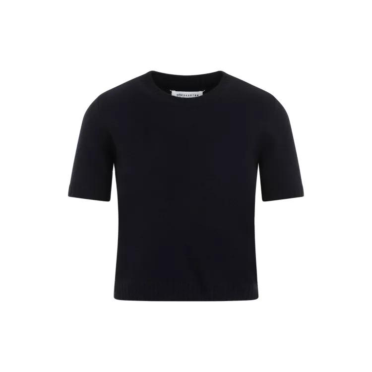 Maison Margiela - Navy Blue Wool Crewneck - Größe XS - blue