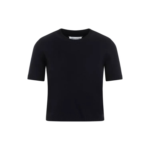 Maison Margiela Navy Blue Wool Crewneck Blue 