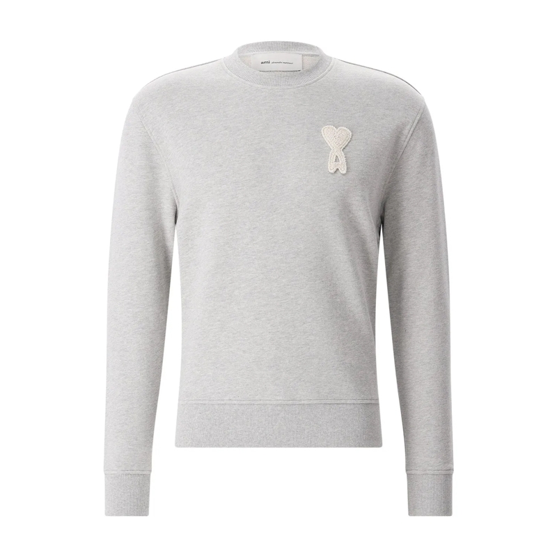 AMI Paris  Pullover mit Logo grau