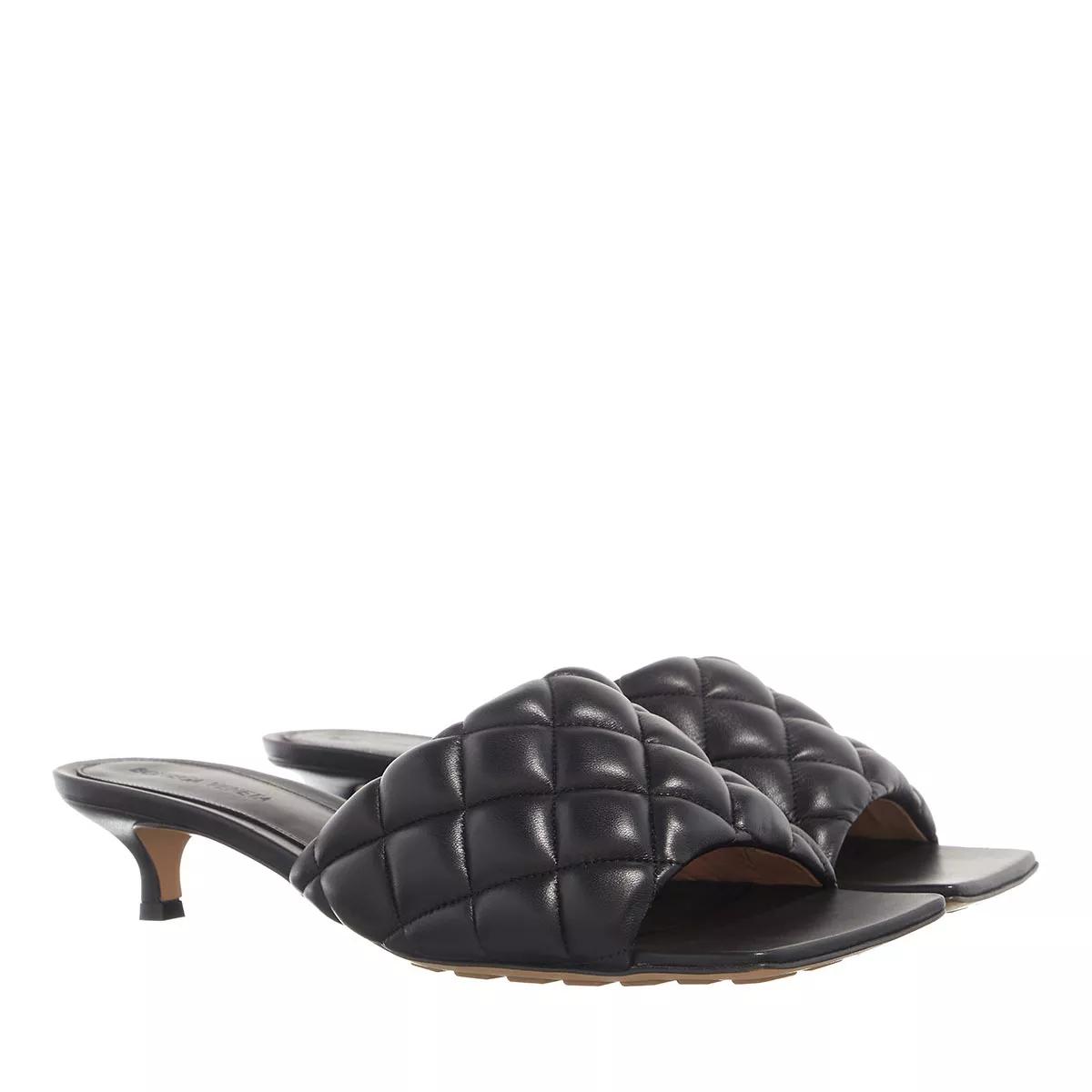 Bottega Veneta Quilted Leather Mules Black