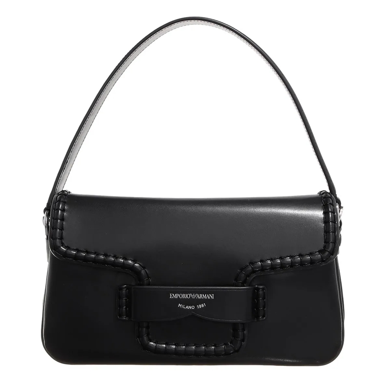 Emporio Armani Schultertasche Tote S Mini Grana Spuntata - Tote S Mini Grana Spu Nero