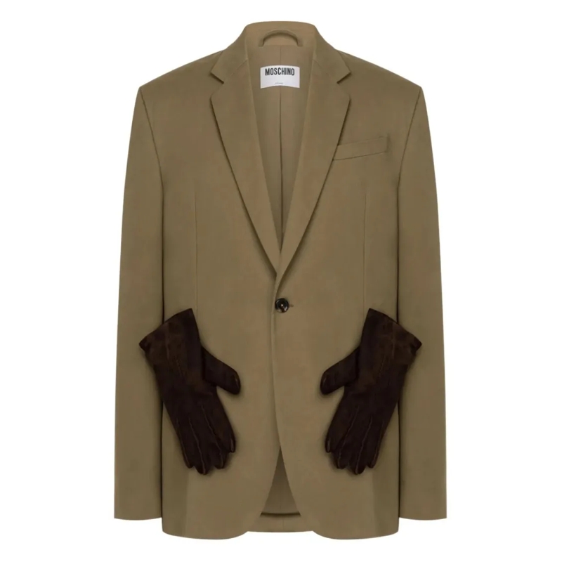 Moschino Blazer Classic Tailored Blazer With Structured Silhouette Brown