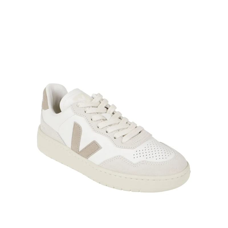 Veja Low-Top-Sneaker Minimalist White Sneakers With Suede Accents White(Image 2)