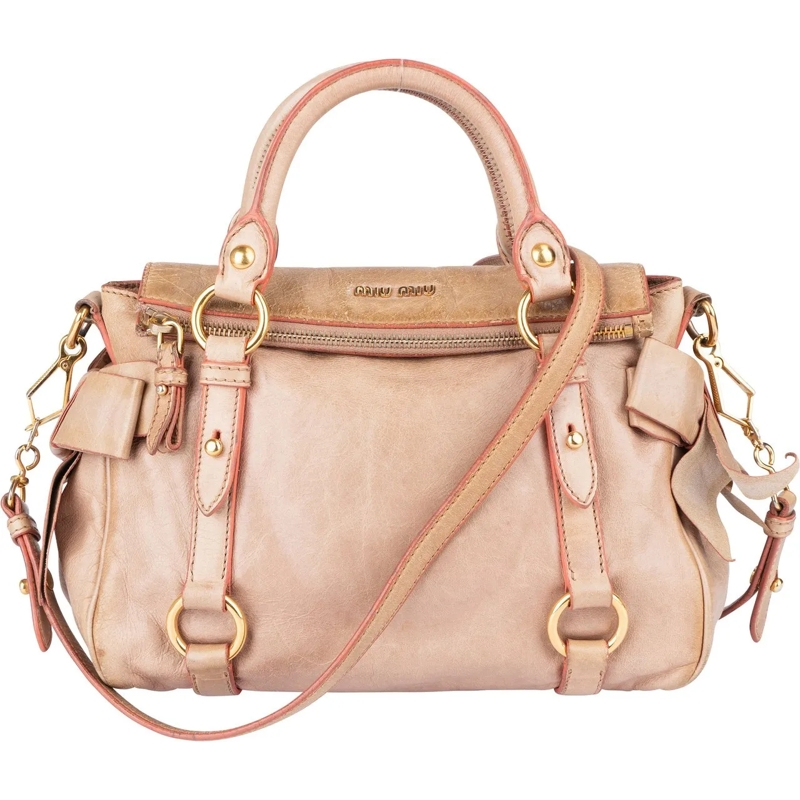 Miu Miu Tote Miu Miu Pink Leather City Handbag rot