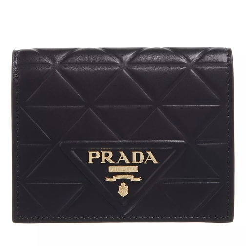 Prada Wallet Black Bi-Fold Portemonnaie