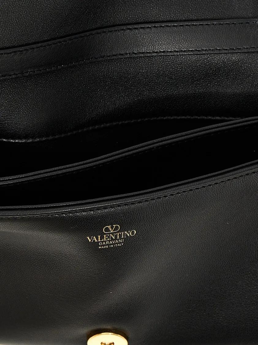 Valentino Garavani Clutches 'Vlogo Chain' Clutch Bag in zwart