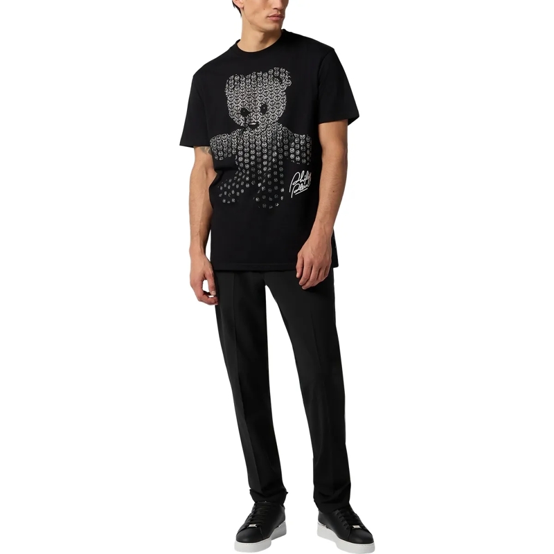 Philipp Plein T-Shirt Round Neck T-Shirt Teddy Strass Teddy Bear schwarz(Image 4)