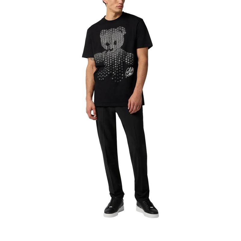 Philipp Plein T-Shirt Round Neck T-Shirt Teddy Strass Teddy Bear schwarz(Image 3)