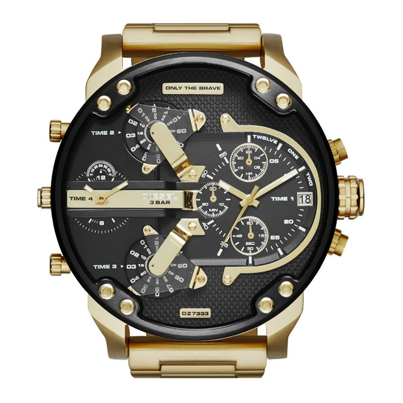 Diesel Chronograph Mr. Daddy 2.0 Multifunction Stainless Steel Watch Gold