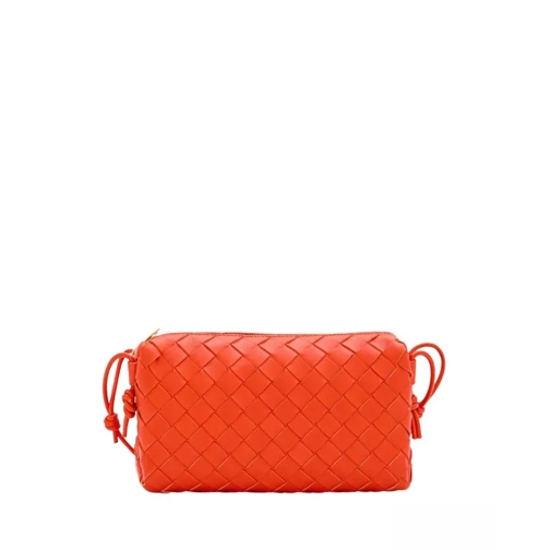 Bottega Veneta Loop Baguette Leather Shoulder Bag Orange Schultertasche