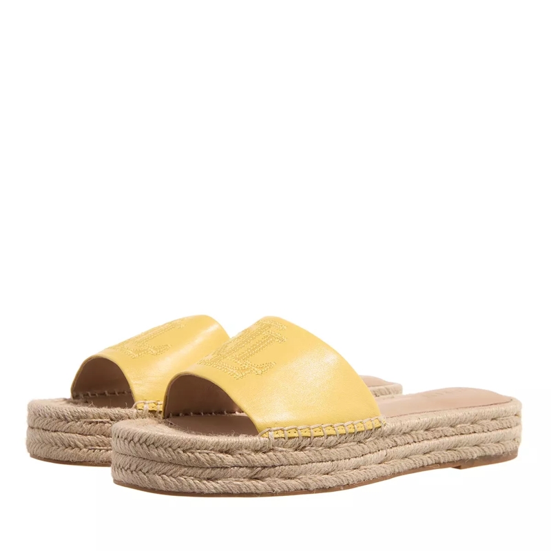 Lauren Ralph Lauren Slides Polly Logo Espadrilles Flat Primrose Yllw/Primrose Yllw