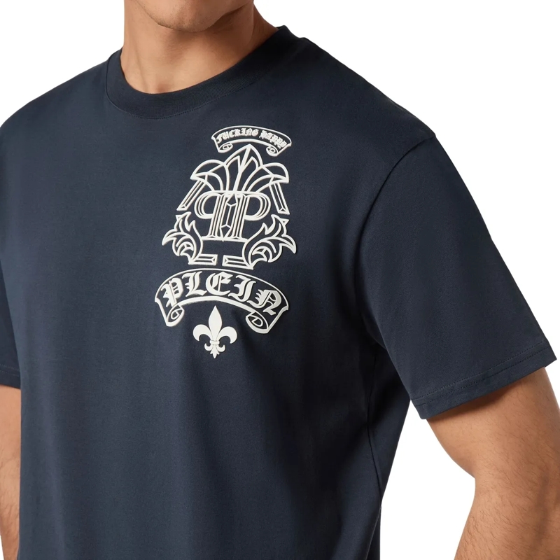 Philipp Plein T-Shirt T-Shirt Rundhalsausschnitt Tattoo dunkel-blau(Image 5)