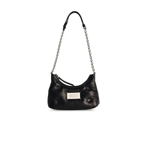 Maison Margiela Sac à bandoulière Hobo Glam Slam' Black Leather Bag Black